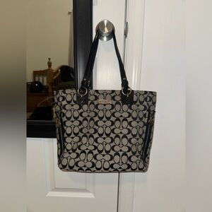 Coach Black and Gray Shoulder Bag